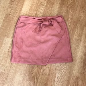 LOFT Summer Rose Faux Suede Wrap Skirt NWT